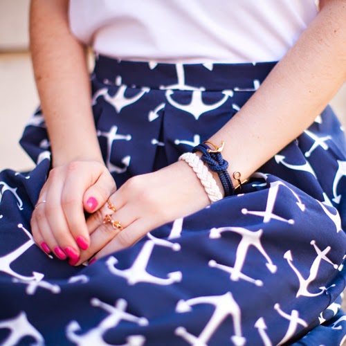 Anchor bracelet with on sale watch